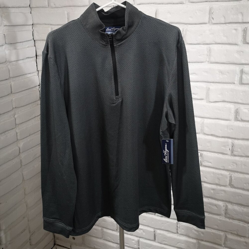 NWT Ben Hogan Performance Men's Size Large (42-44) Green Long Sleeve Polo